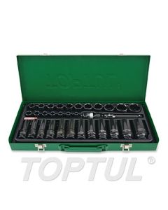 TOPTUL - Комплект ударни вложи и удължения, 1/2