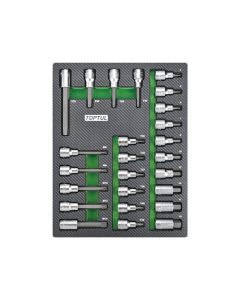 TOPTUL - Комплект накрайници на вложки, 1/2“