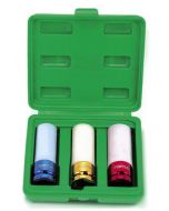 TOPTUL - Комплект вложки за джанти - дълбоки, 1/2", 3 броя