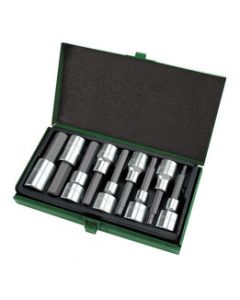 TOPTUL - Комплект накрайници - шестостен на вложки 1/2'', дълги