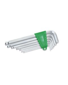 TOPTUL - Кoмплект дълги Г-образни шестограми със заоблен край, 7 бр.