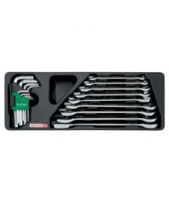 TOPTUL - Комплект гаечни ключове , Г-образни шестостени - къси