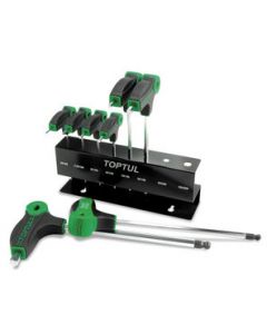 TOPTUL - Комплект Г-образни шестостени със заоблен край, с дръжка