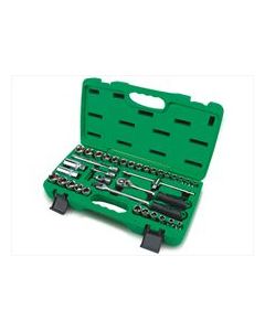 TOPTUL - Комплект тресчотка, вложки шестостен и инчови 3/8", 35 бр.