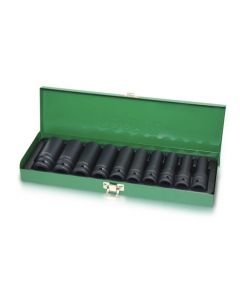 TOPTUL - Комплект вложки 1/2", усилени, дълбоки, 10 бр.