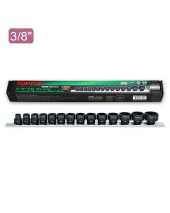 GDBU1401 -К-кт ударни вложки шестостен, къси 3/8“ (14 бр)